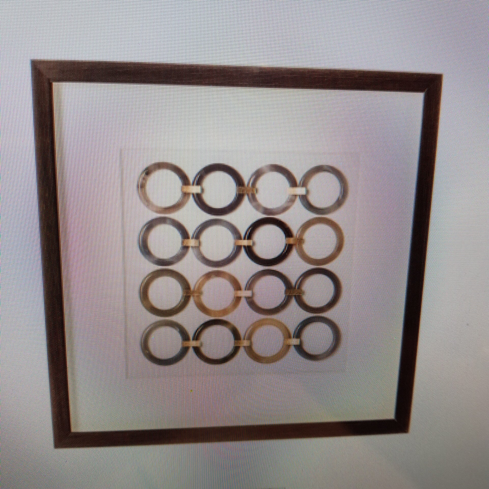 Schilderij 40x40 Rings achter glas