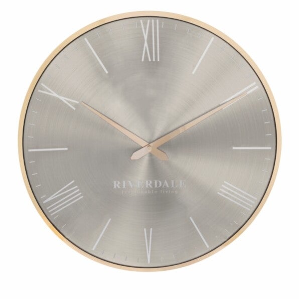 Wandklok Milena oyster gold 65cm