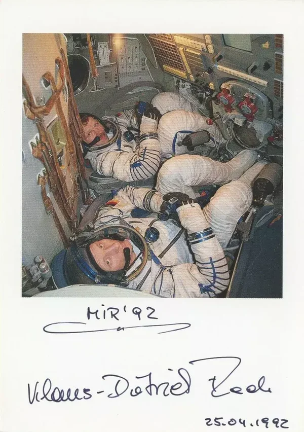 Signed Postcard - Klaus-Dietrich Flade (German Astronaut)