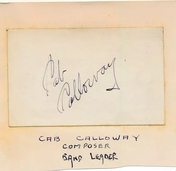 Signature Card - Cab Calloway