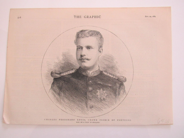Antique Print - Charles Ferdinand Louis, Prince of Porgual (The Graphic, 1883)