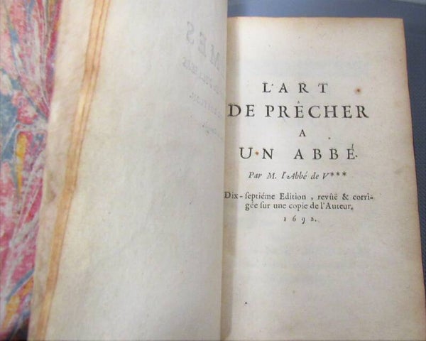 1692 Art of Preaching & of Friendship by Pierre De Villiers