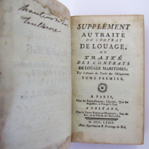 1774 - Supplément au traité du contrat de louage by Robert-Joseph Pothier