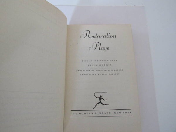 Restoration Plays introduced by Brice Harris (Modern Library)