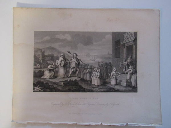 Antique Print - Hogarth's The Foundlings (print, ~1880)