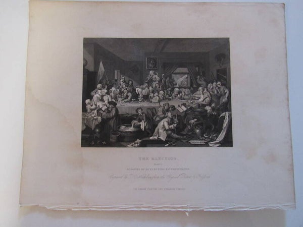 Antique Print - Hogarth's The Election, plate 1 (print, ~1880)