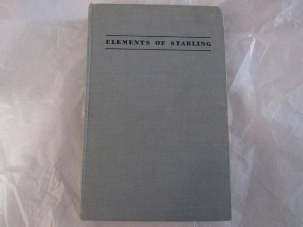 Elements of Stabling by Captain R.M.S. Barton