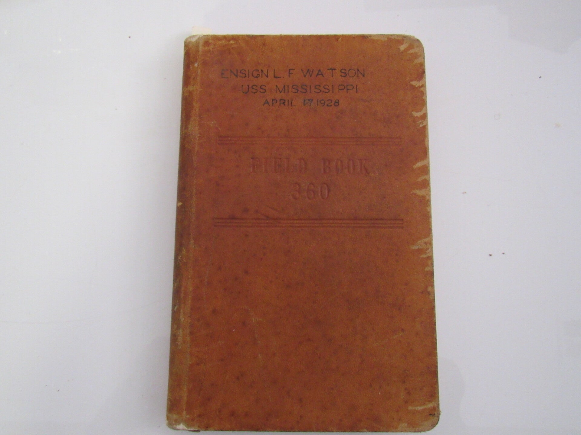 Diary of Ensign L F Watson, USS Mississippi (1928)