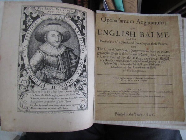 1646 - Opobalsamum Anglicanum: An English Balme by Geo Wither