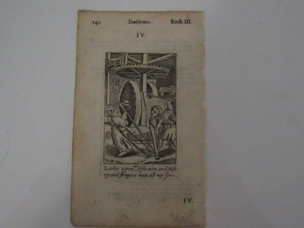 Antique Print from Francis Quarles' Emblemes (1648)