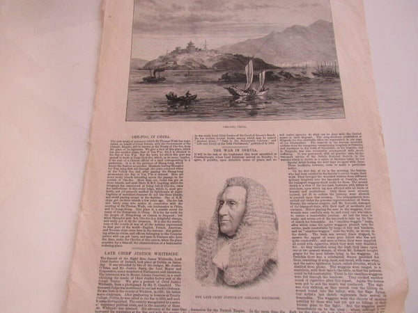 Antique Print - Che-Foo, China (Illustrated London Times, 1876)