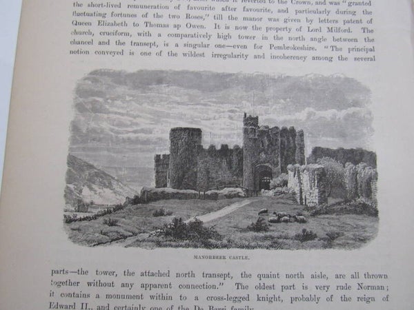 Antique Print - Manorbeer Castle (1882)