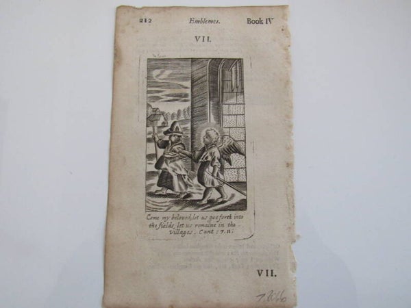 Antique Print from Francis Quarles' Emblemes (1648)