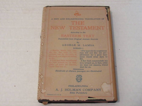 The New Testament According to Eastern Text by George M Lamsa