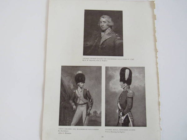 Antique Print - British Military - 1909