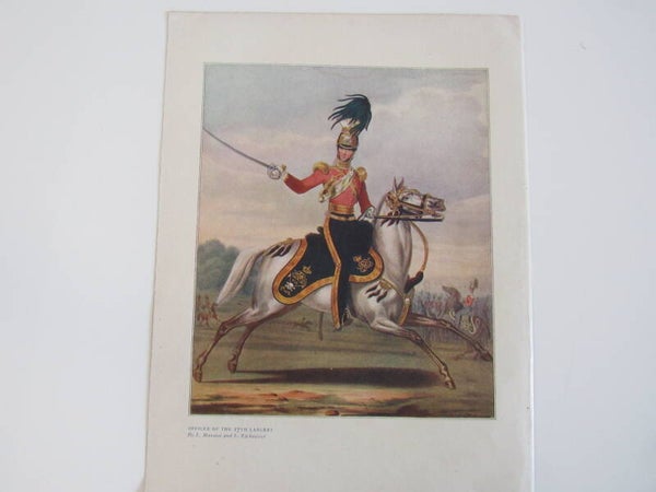 Antique Print - British Military - 1909