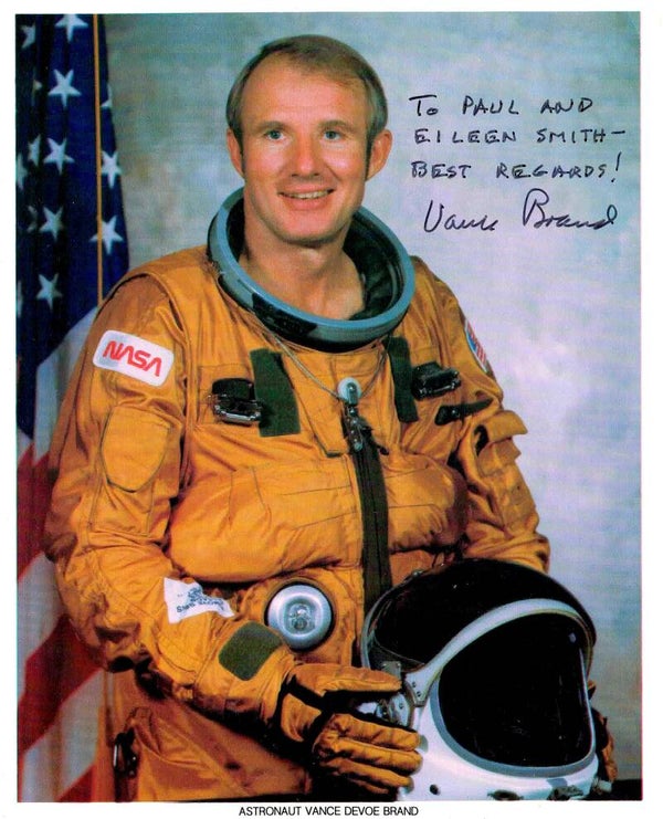 Vance Brand NASA photograph - Signed