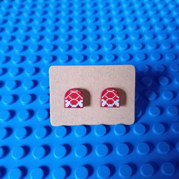 mario shell stud earring