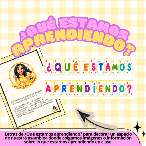 Rincón del aula: ¿QUÉ ESTAMOS APRENDIENDO?