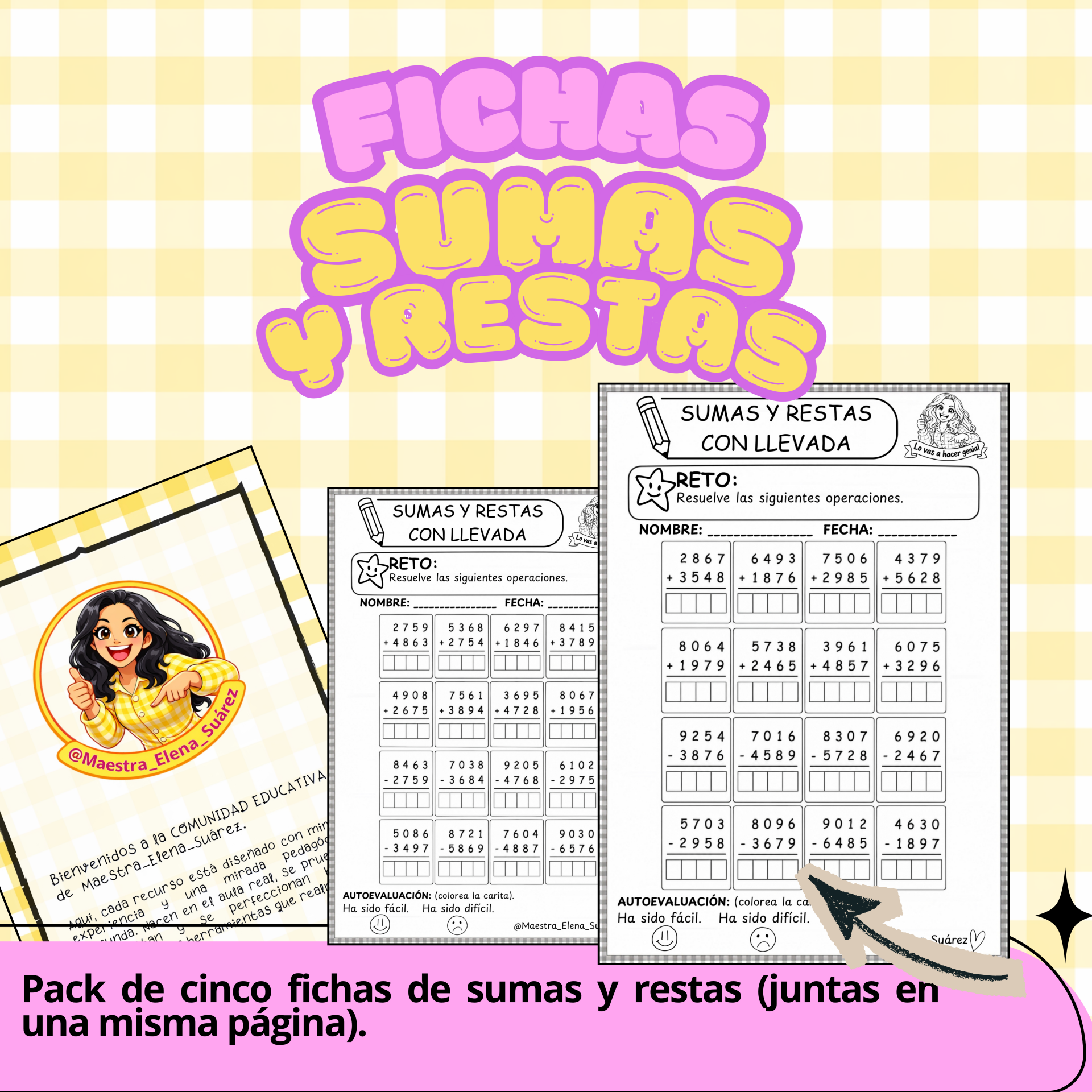 Pack de sumas y restas llevada