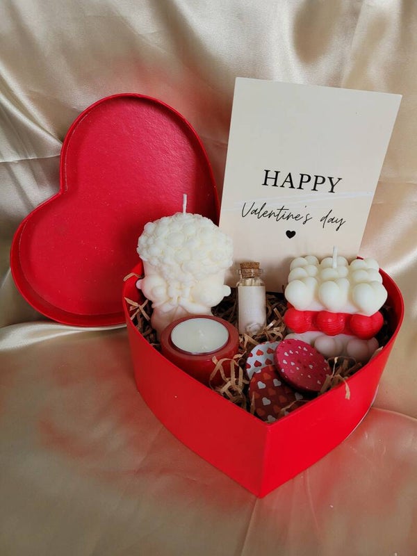 Cadeaubox met hartvormige verpakking