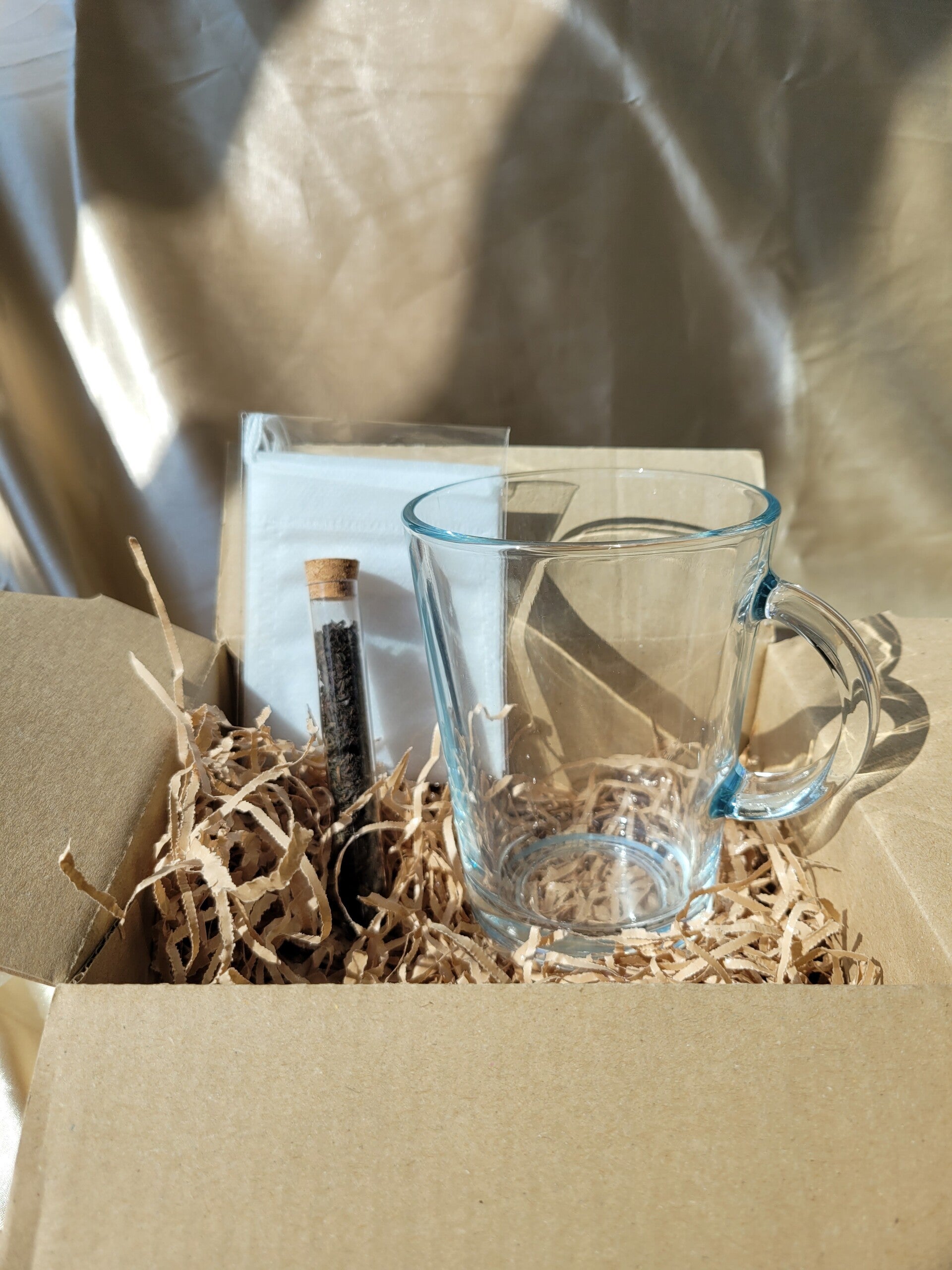 Theepakket met glas