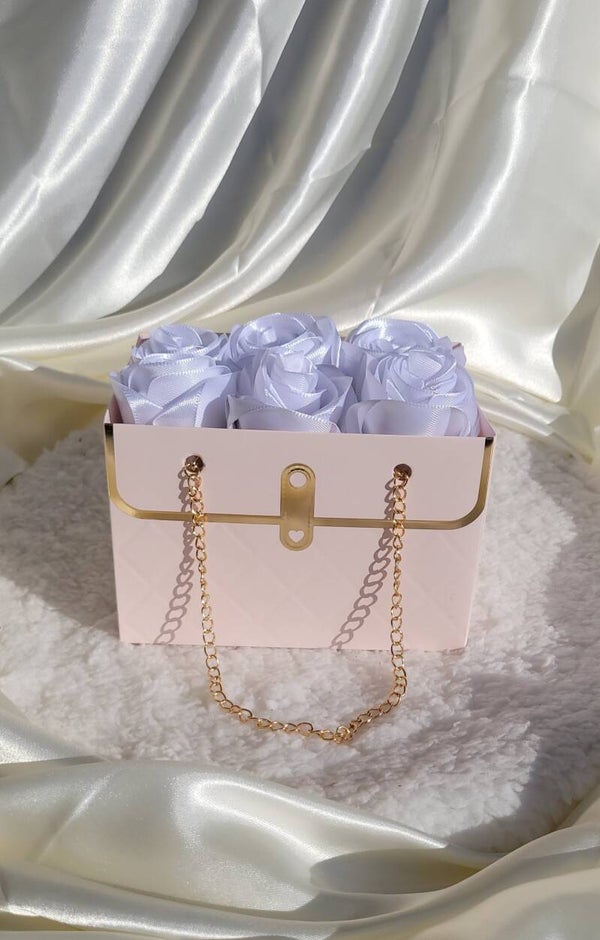 Eternal flower roze tas. Kies je eigen kleur rozen