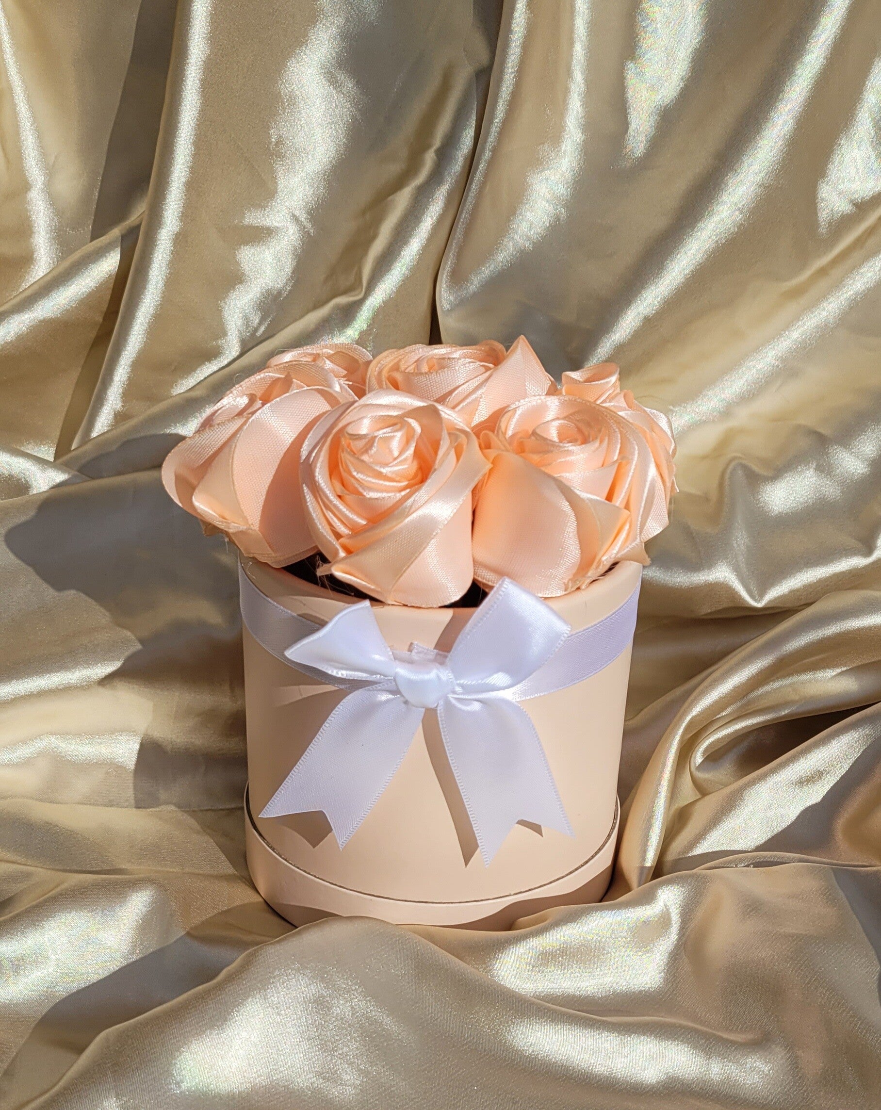 Eternal flower box koraal/roze. Keuze uit 18 kleuren rozen
