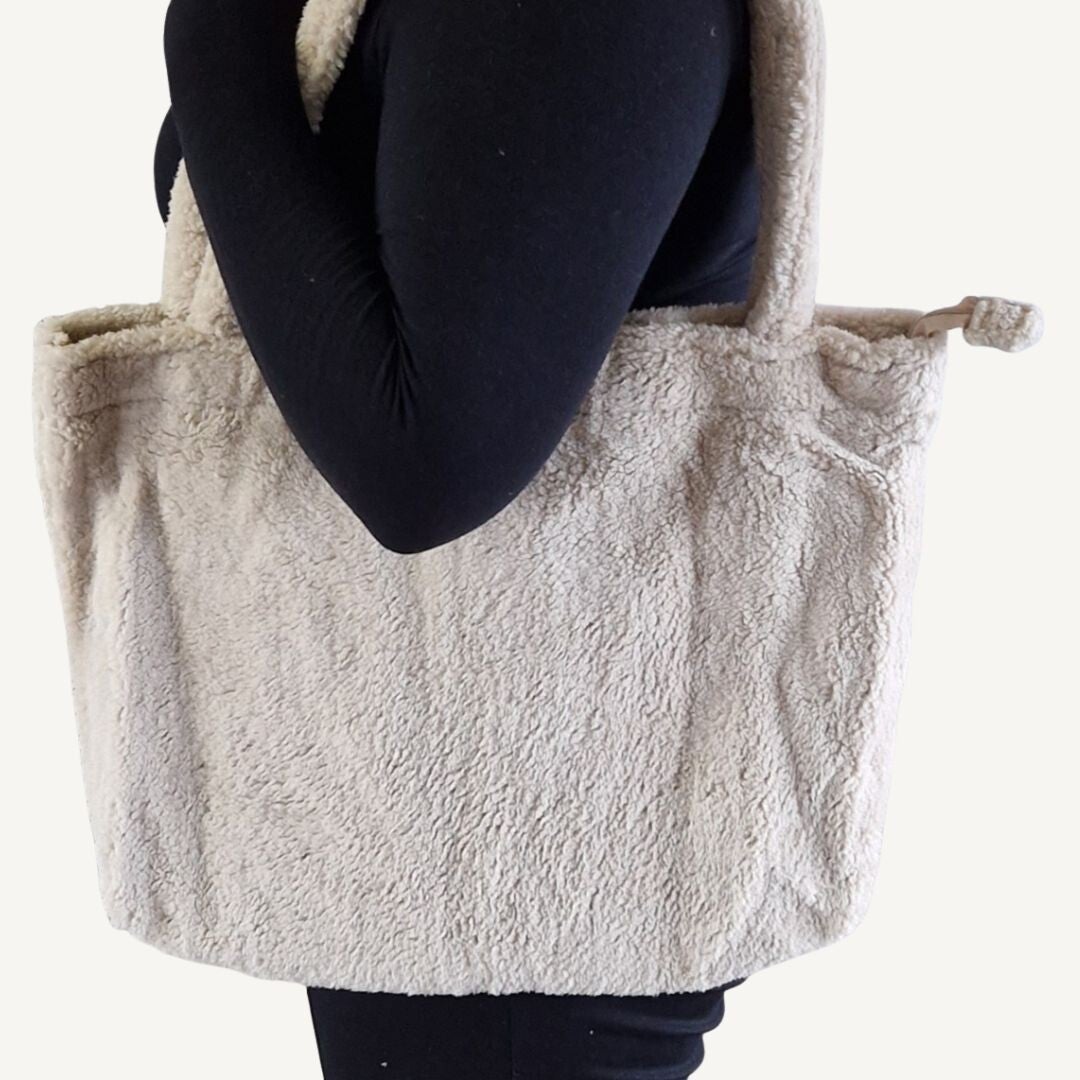 Personaliseer shopper teddy beige