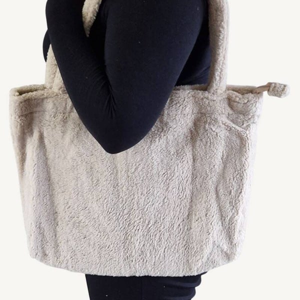 Personaliseer shopper teddy beige
