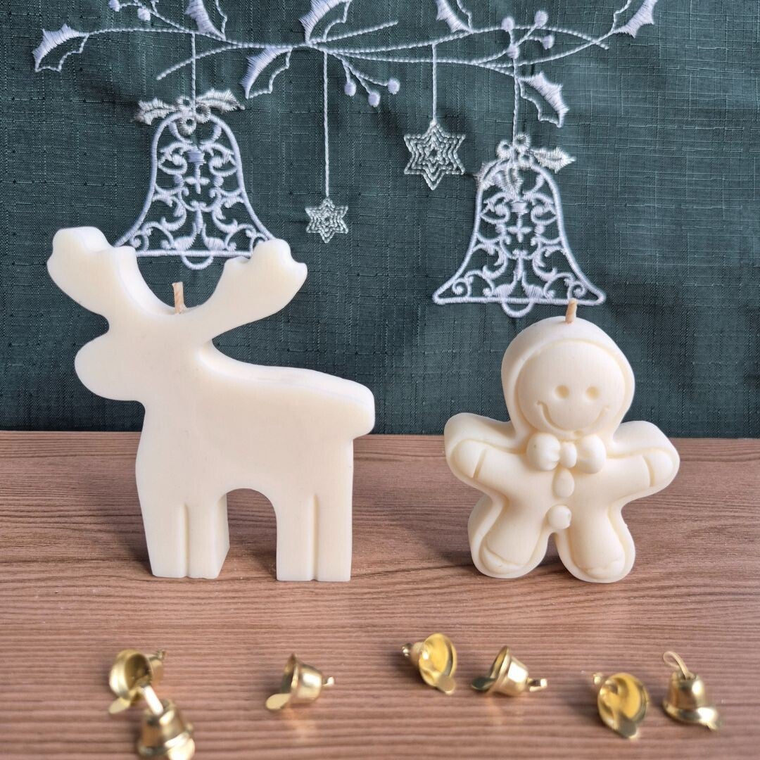 Brievenbus kerstpakket vorm eland/ gingerbread