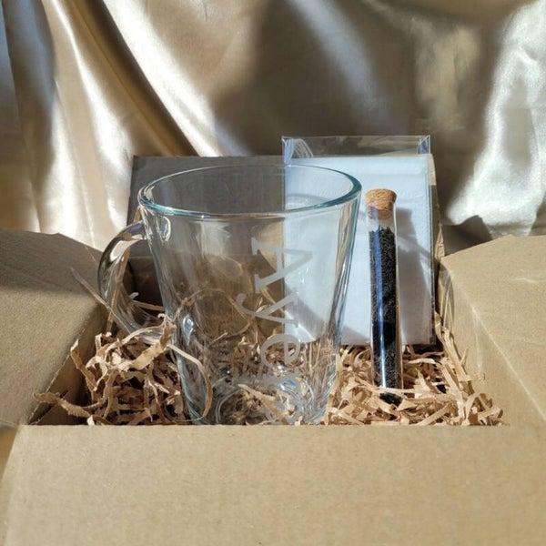 Theepakket met glas