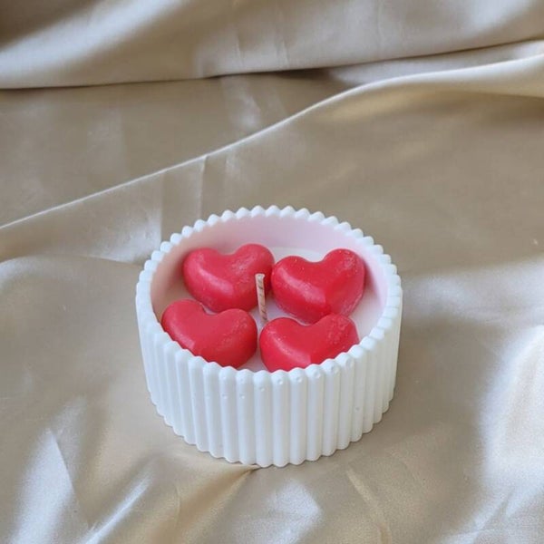 Kaars valentine in diverse kleuren