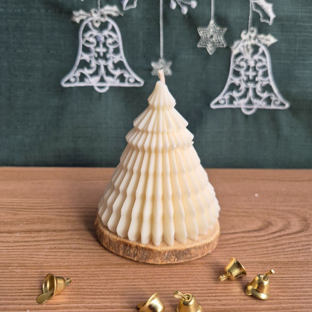 Kerstboomkaars vorm Origami pine