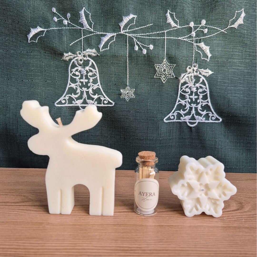 Brievenbus kerstpakket vorm eland/ sneeuwvlok