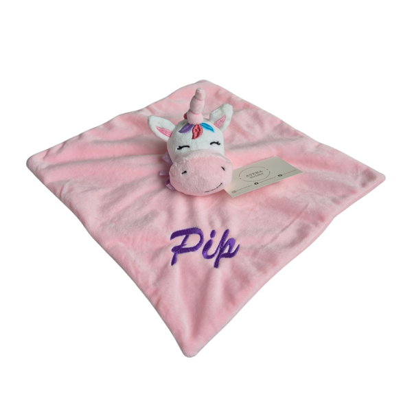 Gepersonaliseerd knuffeldoek unicorn