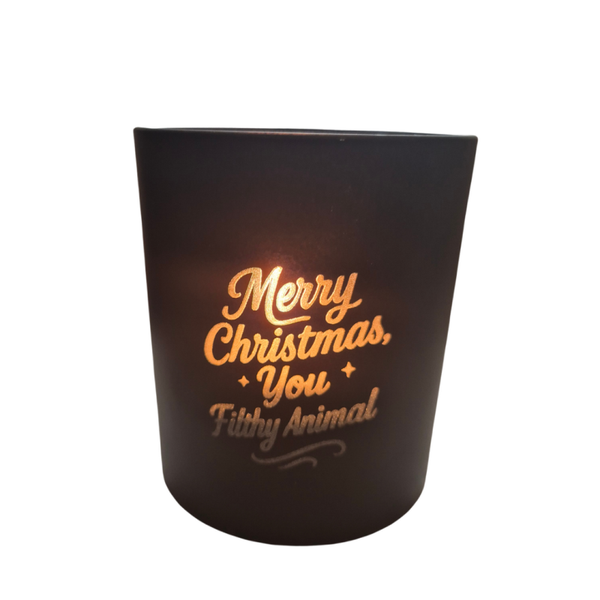 Kerstkaars Merry Christmas you filthy animal