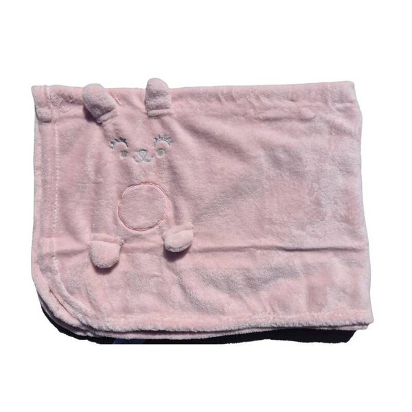 Omslagdoek happy animal met geborduurde naam