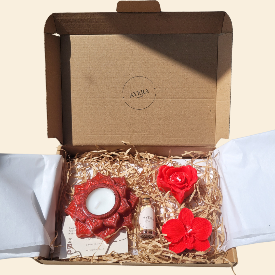 Lichtpuntje lotus rood