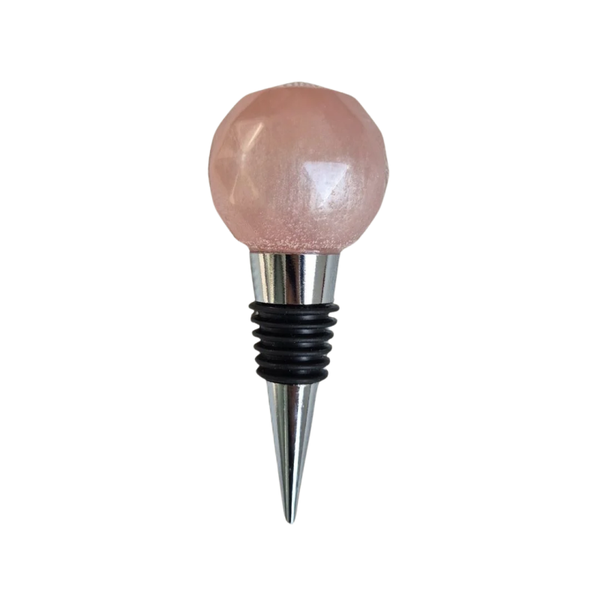 Wijnstopper roze/ zilverkleurig