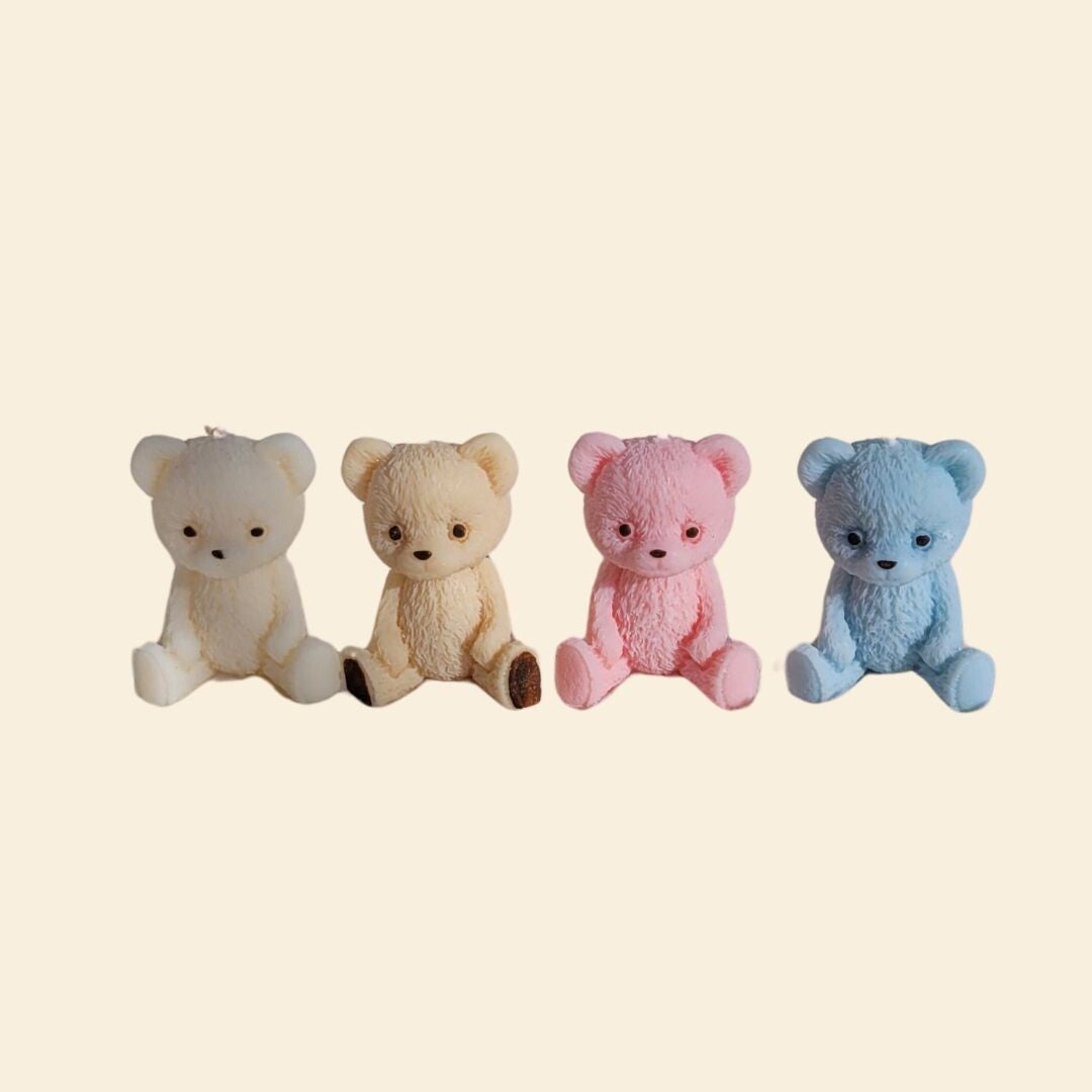Babyshower/ geboorte cadeau teddybeer kaars