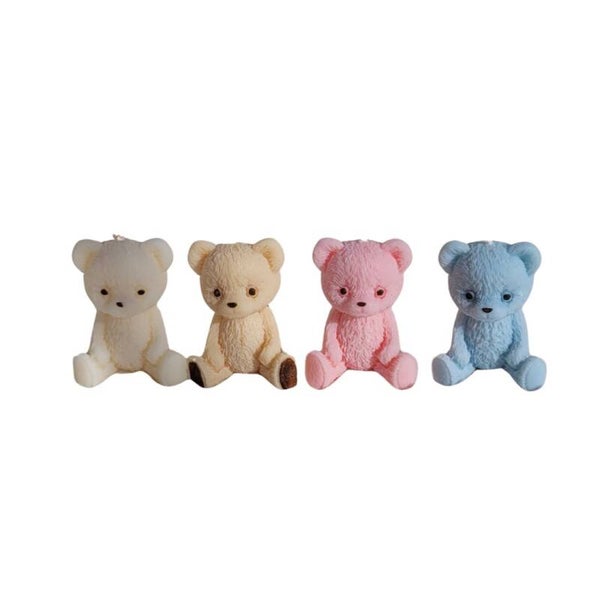 Babyshower/ geboorte cadeau teddybeer kaars