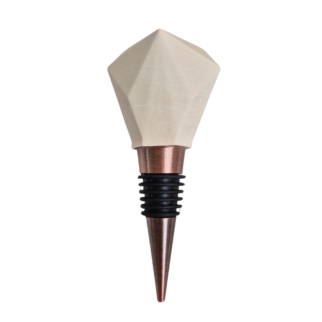 Wijnstopper beige met bronskleurig