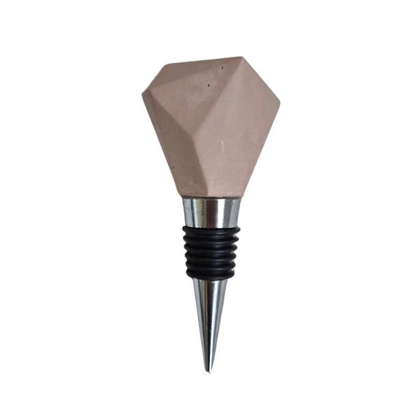 Wijnstopper taupe met zilverkleurig