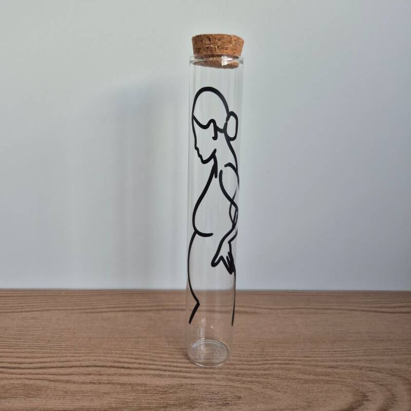Zwangerschapstestbuisje met design mama glow in verschillende kleuren