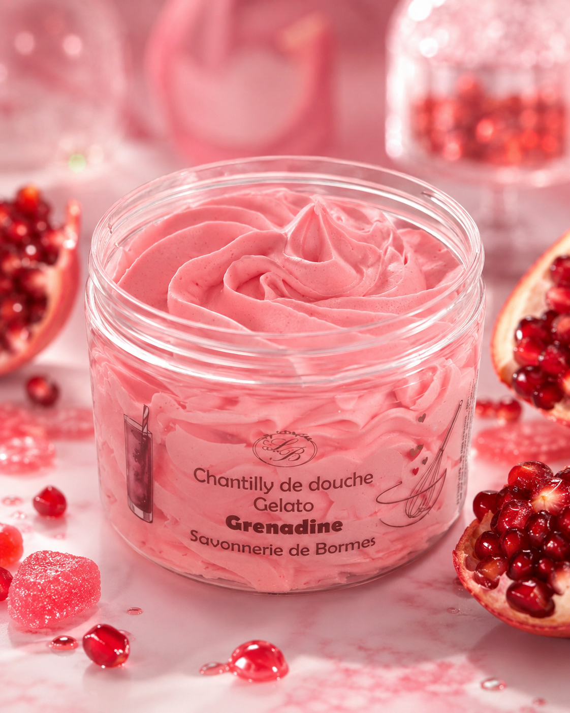 Chantilly de douche grenadine 100g