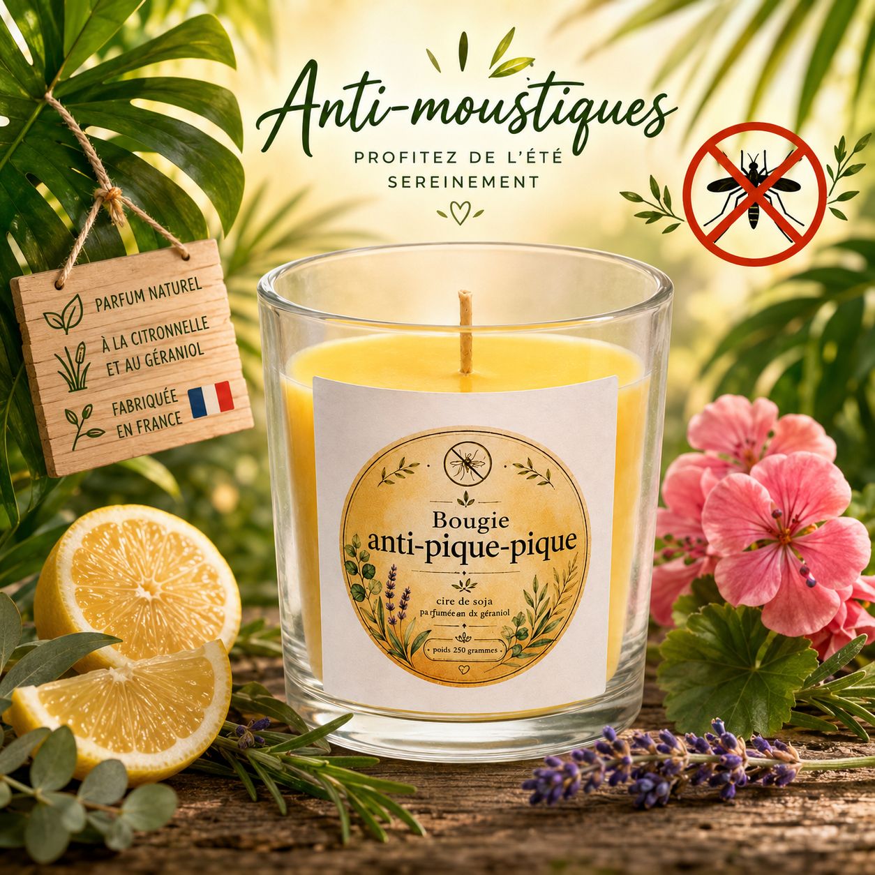 Bougie anti pique pique 250g