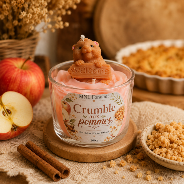 Bougies crumbles aux pommes 200g