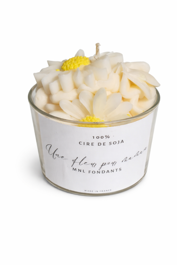 Bougie une fleur pour maman 200g