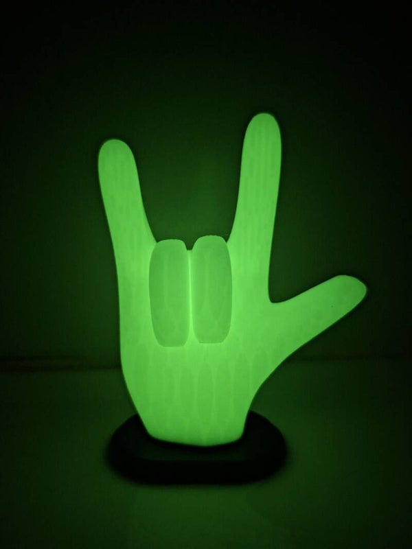 3D Hand ILY (PLA GLOW) Leuchten im Dunkel